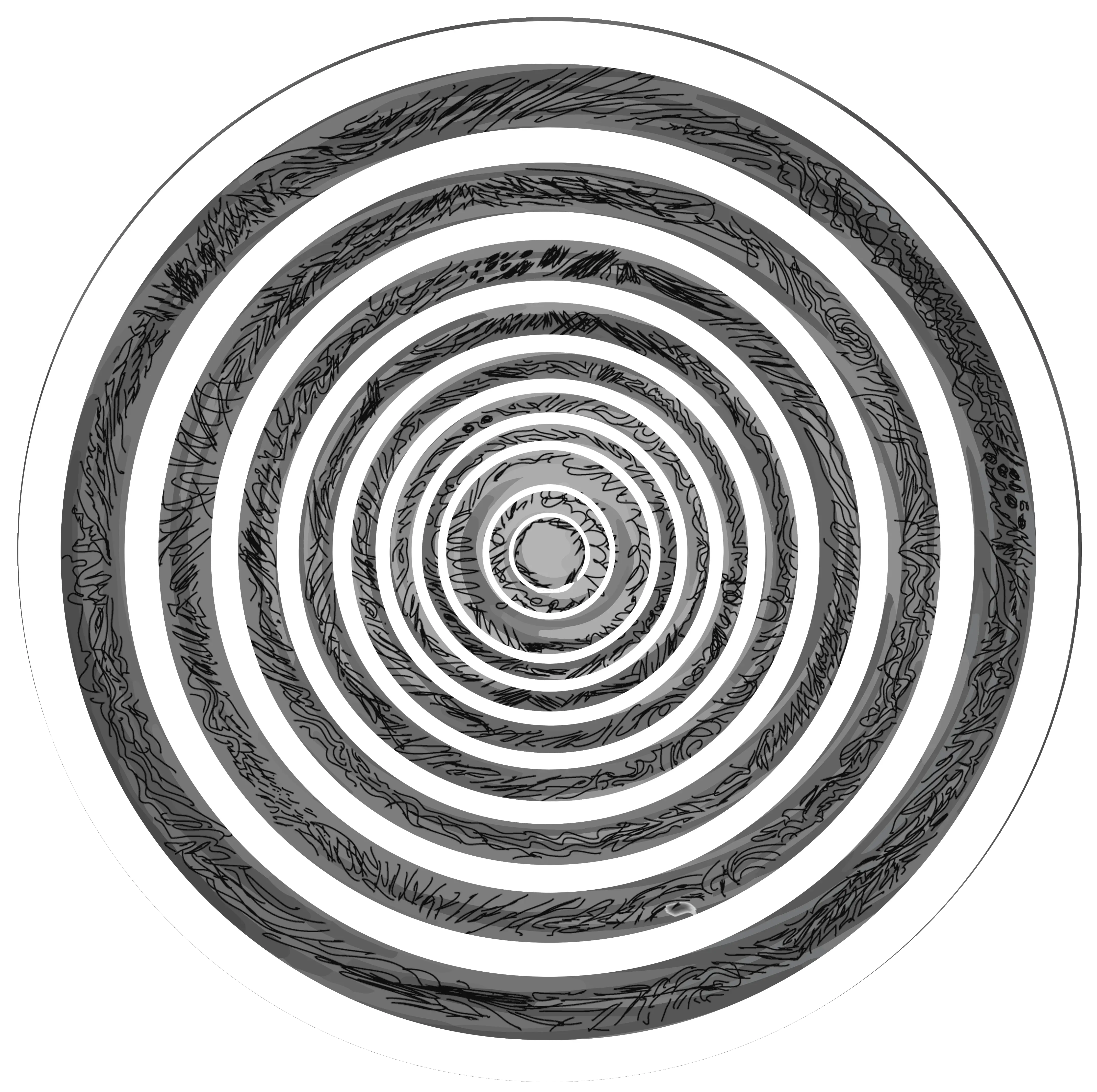 Concentric circles symbolising a calm breathing rhythm