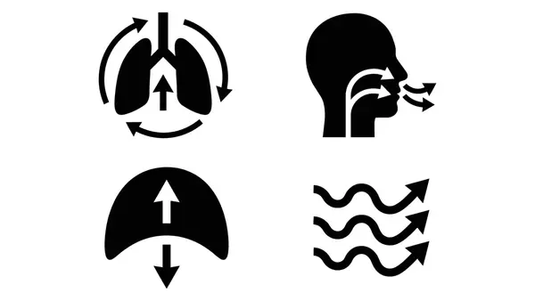 Paced breathing visual Soft abstract shapes representing a paced breathing exercise
